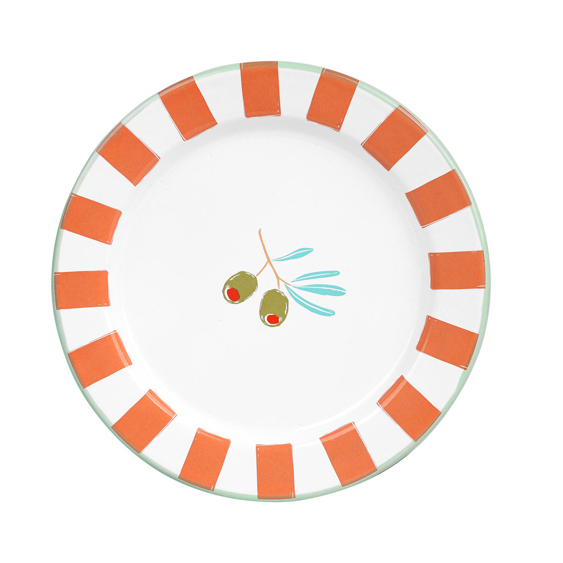 Bon Appetit Olive Enamel Plate - 20cm