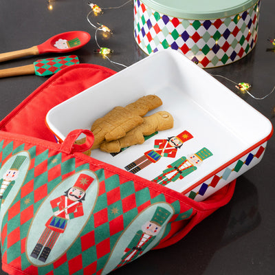 Nutcracker Red Double Christmas Oven Gloves | Kitchenware |