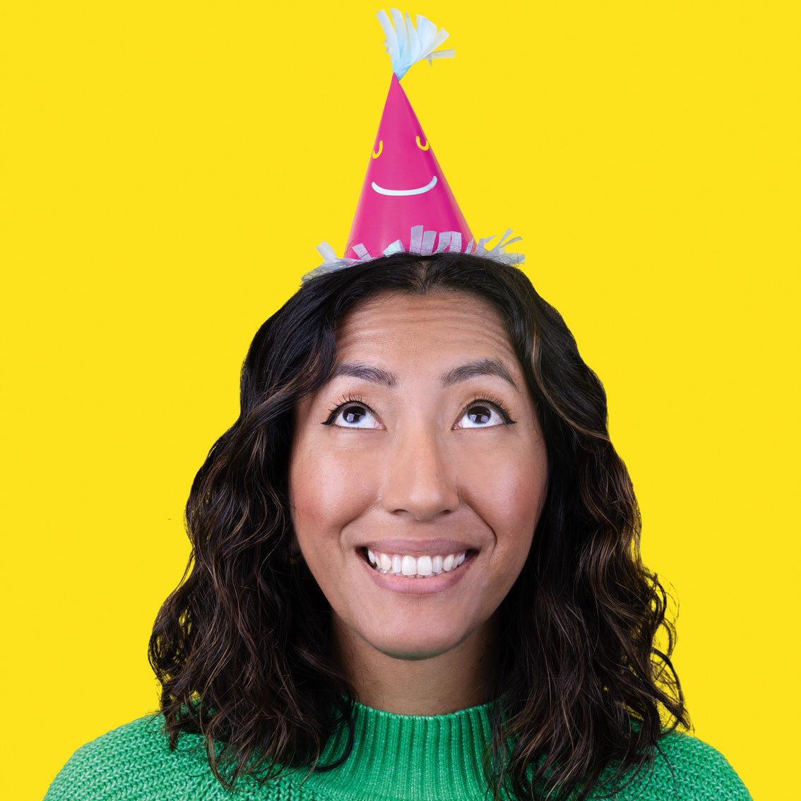 Happy Face Paper Party Hats - 5 Pack