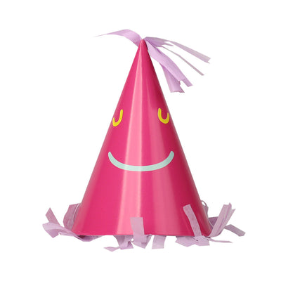 Happy Face Paper Party Hats - 5 Pack