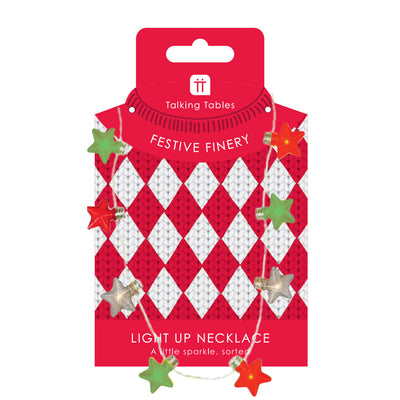 Light Up Stars LED Necklace - Display | Christmas Novelty |