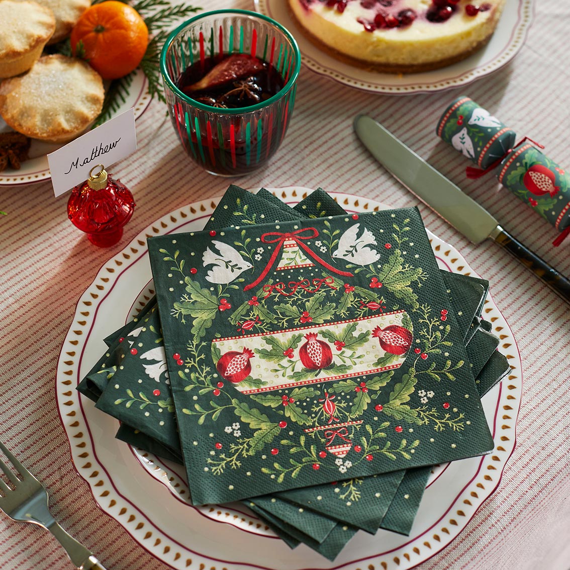 Folklore Christmas Paper Napkins - 20 Pack