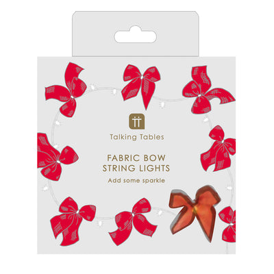 Folklore Fabric Bow LED String Lights