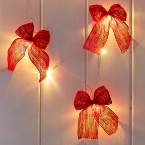 Folklore Fabric Bow LED String Lights - 2.6m