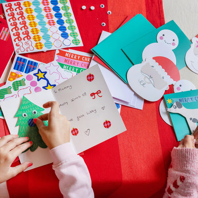 Santa Christmas Card Kit - 12 Pack | Christmas Craft |