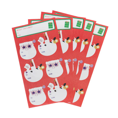 Santa Gift Labels - 50 Pack | Christmas Gift Wrap |