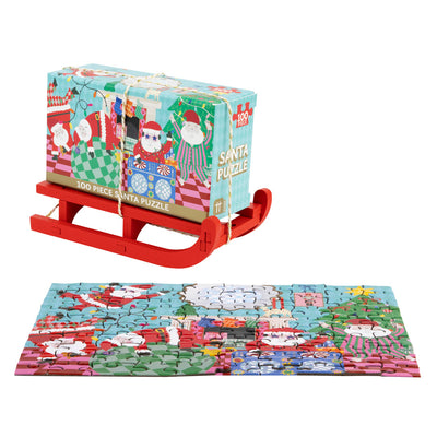 Santa 100 Piece Christmas Puzzle Mini Sleigh | Christmas Gifts |