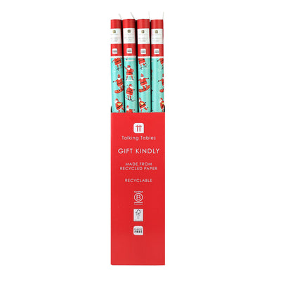 Fun Guy Santa Recycled Christmas Wrapping Paper - 3m