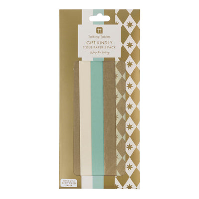 Gold Metallic Tissue Paper Pack - 5 Sheets