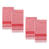 Bon Appetit Red & White Fabric Gingham Napkins/Tea Towels - 2 Pack