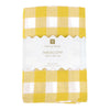 Bon Appetit Yellow & White Fabric Gingham Tablecloth