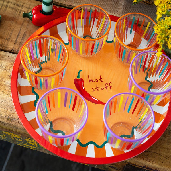 Hot Stuff Chilli Tin Tray - 30cm – Talking Tables EU Trade