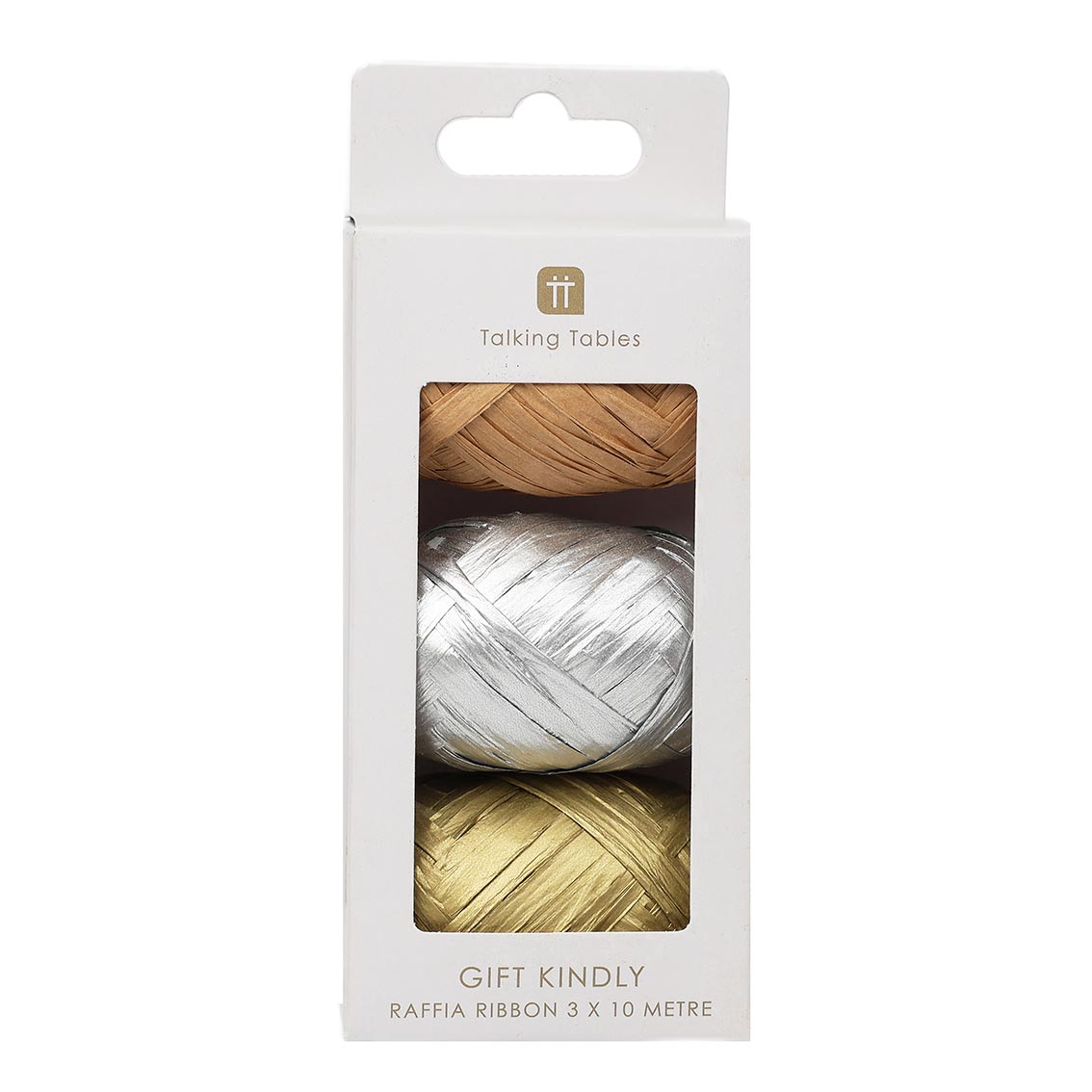 Metallic Raffia Ribbon - 3 Pack