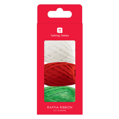 Mix Colour Raffia Ribbons - 3 Pack
