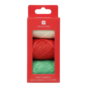 Mix Colour Raffia Ribbons - 3 Pack