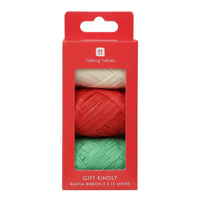 Mix Colour Raffia Ribbons - 3 Pack