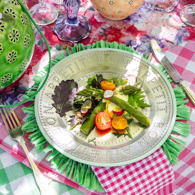 Bon Appetit Green Stainless Steel Reusable Plate - 25cm