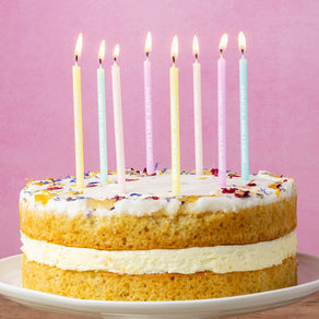 Pastel Happy Birthday Printed Candles - 24 Pack