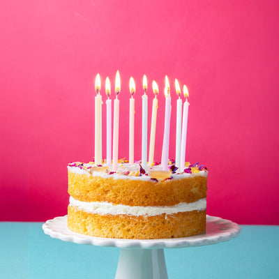 Tall Pastel Candles, 10cm - 16 Pack