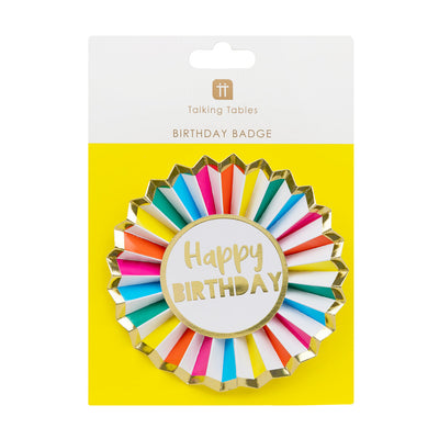 Rainbow Brights Happy Birthday Badge