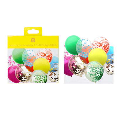 Rainbow Brights Confetti Balloons