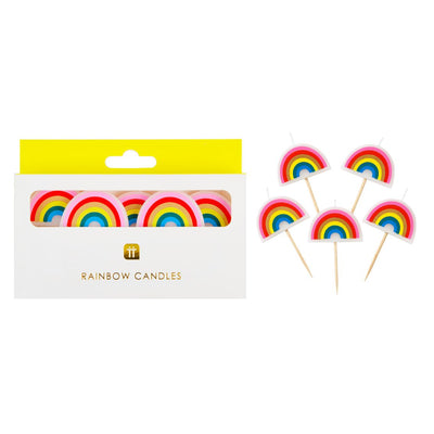 Rainbow Brights Rainbow Shaped Candles - 5 Pack