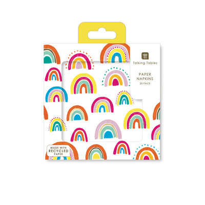 Rainbow Cocktail Napkins - 20 Pack