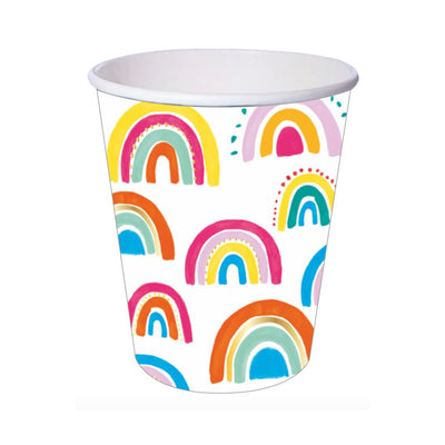 Rainbow Paper Cups - 8 Pack