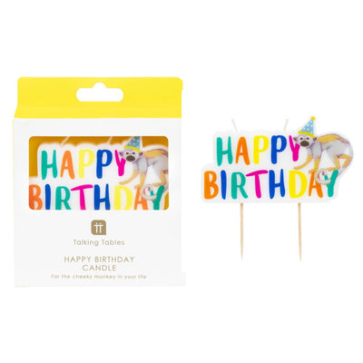 Party Safari Happy Birthday Candle