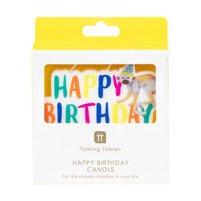 Party Safari Happy Birthday Candle