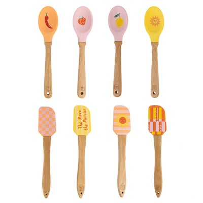 Sun & Food Silicone Kitchen Utensils - 16 Pack | Summer Gifts |