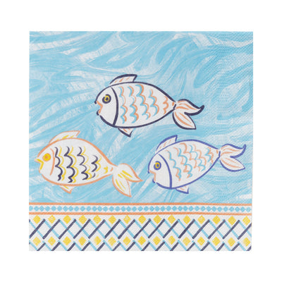 Moroccan Souk Fish Paper Napkins - 20 Pack | Summer Partyware |