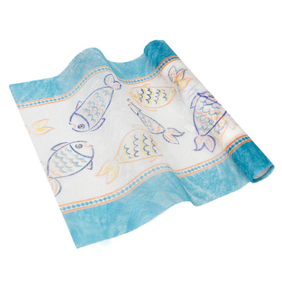 Moroccan Souk Fish Fabric Table Runner - 2m | Summer Party Decor |