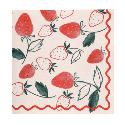 Bon Appetit Strawberry Field Recycled Paper Napkins - 20 Pack