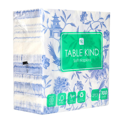 Table Kind Chinoiserie Paper Napkins - 100 Pack
