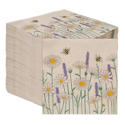 Table Kind Daisy Paper Napkins - 100 Pack