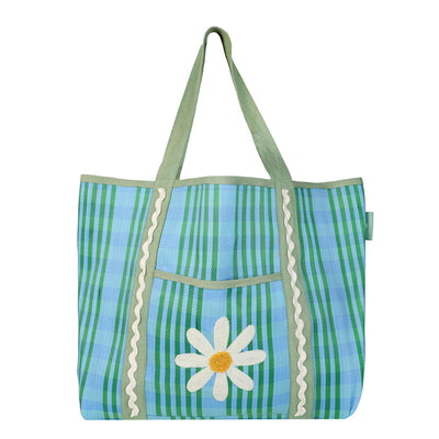 Recycled Plastic Daisy Flower Tote Bag | Spring Decor |