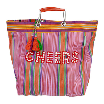 Recycled Plastic "Cheers" Tote Bag | Christmas Gifts |