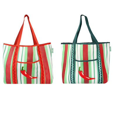 Bon Appetit Recycled Plastic Chilli Tote Bags - Mixed Colours