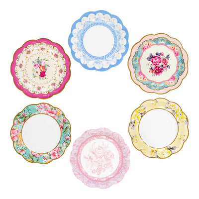 Truly Scrumptious Vintage Paper Plates - Pack of 12