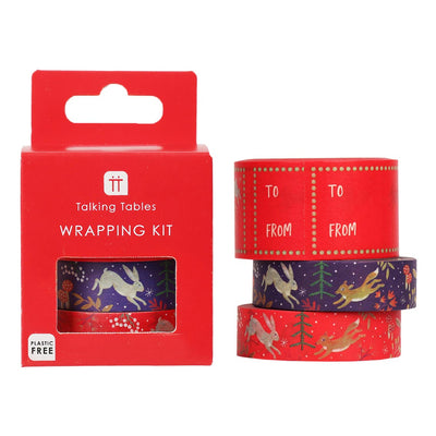 Twilight Christmas Paper Tape Wrapping Kit - 3 Pack
