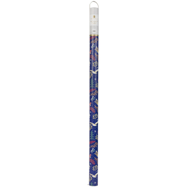 Twilight Blue Recycled Christmas Wrapping Paper - 3m