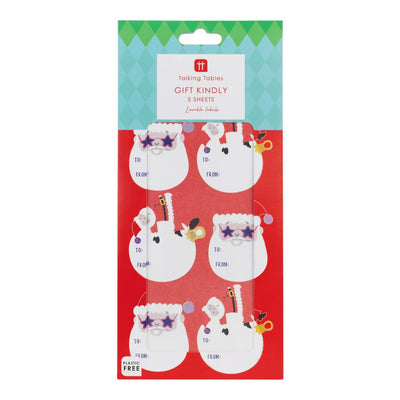 Santa Gift Labels - 50 Pack | Christmas Gift Wrap |