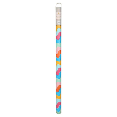 Wavy Multi Coloured Recycled Wrapping Paper - 3m
