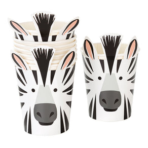 Party Animals Zebra Cups - 8 Pack