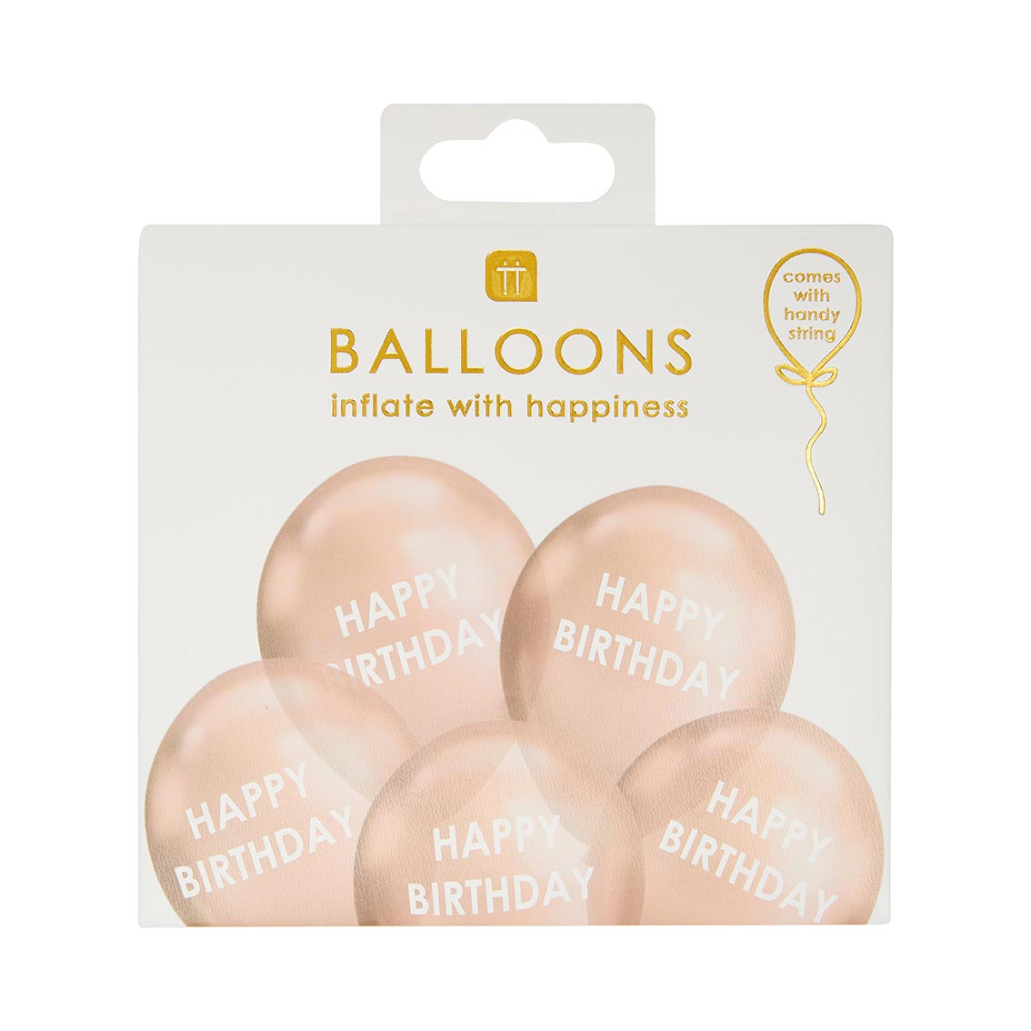 Rose Gold Happy Birthday Balloons