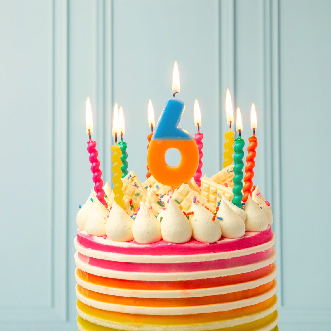 Birthday Brights Twirl Candles - 8 Pack