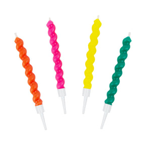 Birthday Brights Twirl Candles - 8 Pack