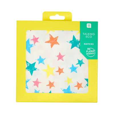 Birthday Brights Rainbow Star Paper Napkins - 20 Pack