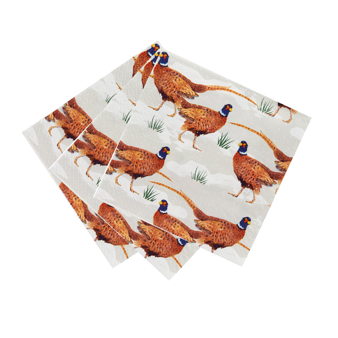 Botanical Pheasant Recyclable Christmas Napkins - 20 Pack